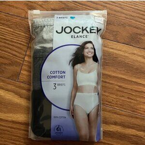 Jockey elance black cotton comfort briefs size 8